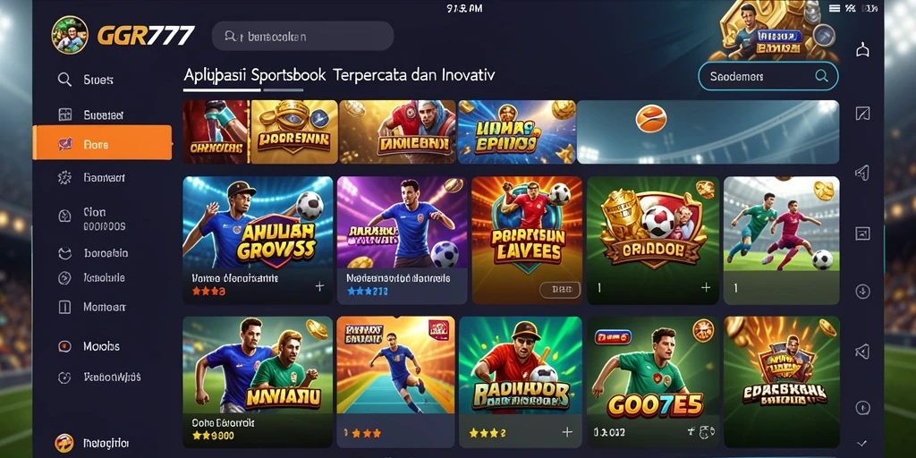 Tampilan gameplay menarik dari aplikasi Sportsbook GGR7777.