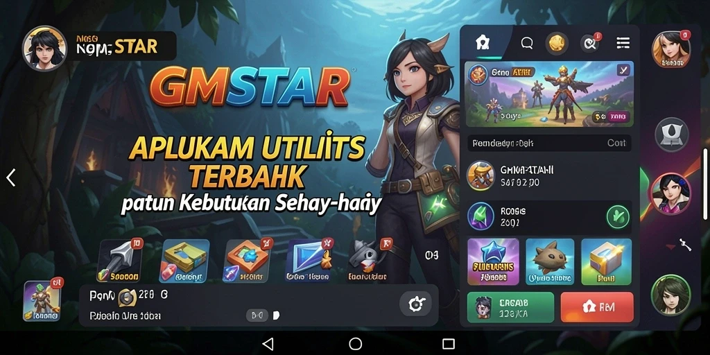 Screenshot utama GMSTAR menampilkan antarmuka aplikasi Utility yang intuitif.