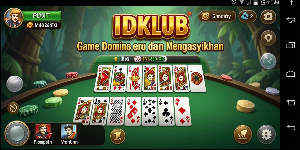 Tampilan game Domino yang seru dan interaktif di IDKLUB.