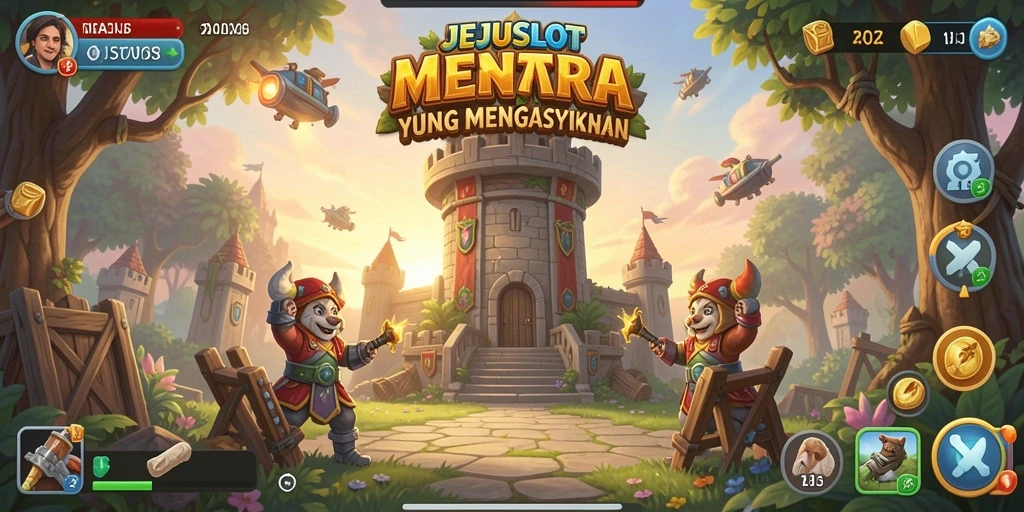 Tampilan menara dan musuh dalam gameplay Tower Defense yang intens.