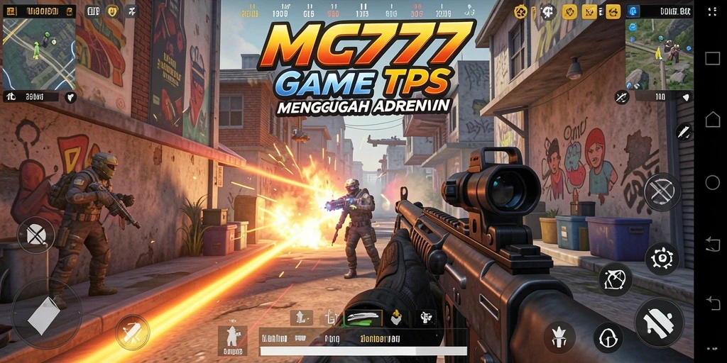 Screenshot gameplay MC777 dengan aksi perang yang mendebarkan.