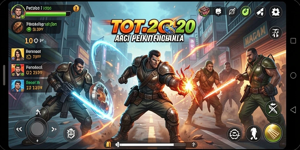 Screenshot TOTO20 menampilkan aksi pertarungan seru dalam gameplay.